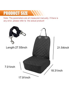 Funda de Asiento Frontal para Perro ZIMISI Impermeable 54.7x45.5cm 2