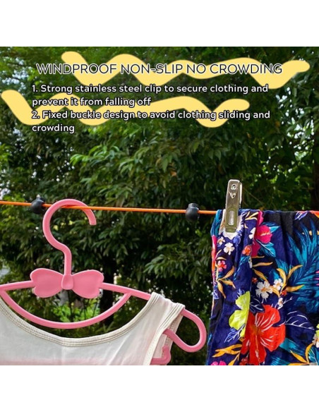 Cuerda de Secado Retráctil MIXNEX Verde con 20 Clips y Bolsa