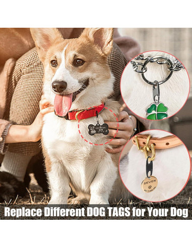 Tirador de Cremallera de Metal WOLAIYE - 6 Paquete Negro