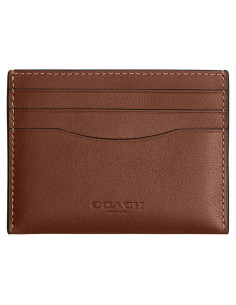 Cartera Plana Minimalista Coach en Cuero Natural para Hombres