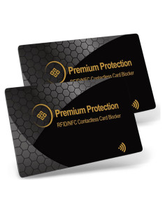 Tarjeta Bloqueadora RFID KF-Premium - Paquete de 2 Doradas