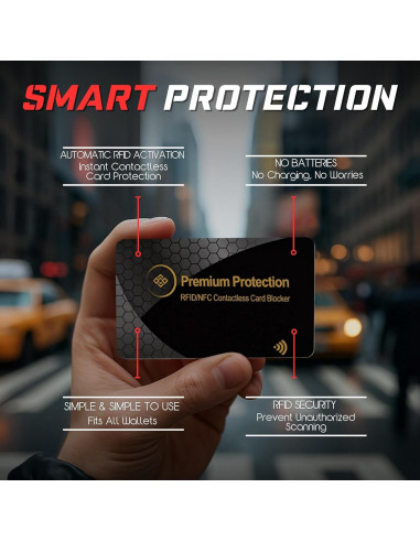 Tarjeta Bloqueadora RFID KF-Premium - Paquete de 2 Doradas