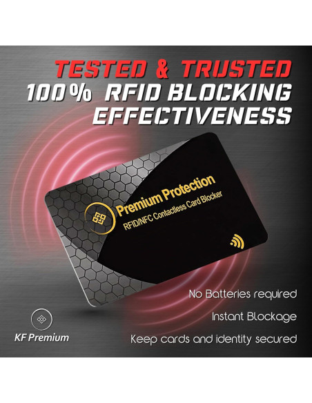 Tarjeta Bloqueadora RFID KF-Premium - Paquete de 2 Doradas