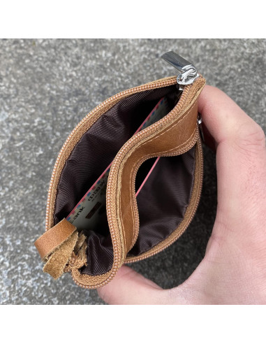 Monedero de Cuero Genuino para Hombres Moplusea GLCB012 Marrón