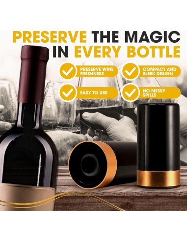 Tapón y Bomba de Vino Eléctrico Berkware con Pantalla LED