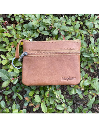 Monedero de Cuero Genuino para Hombres Moplusea GLCB012 Marrón