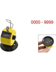 Contador Manual uxcell 4 Dígitos Negro y Amarillo 5.3x7.2cm 2