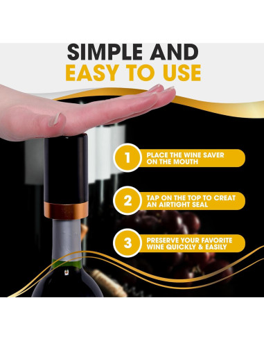 Tapón y Bomba de Vino Eléctrico Berkware con Pantalla LED