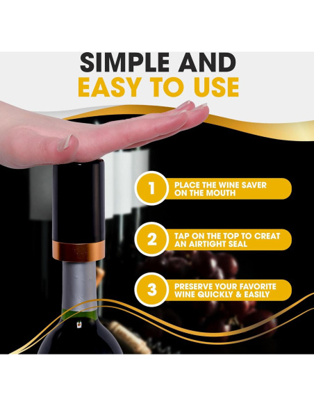 Tapón y Bomba de Vino Eléctrico Berkware con Pantalla LED