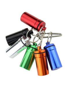 Set de 6 Organizadores de Pastillas Aluminio Westonetek con Llavero