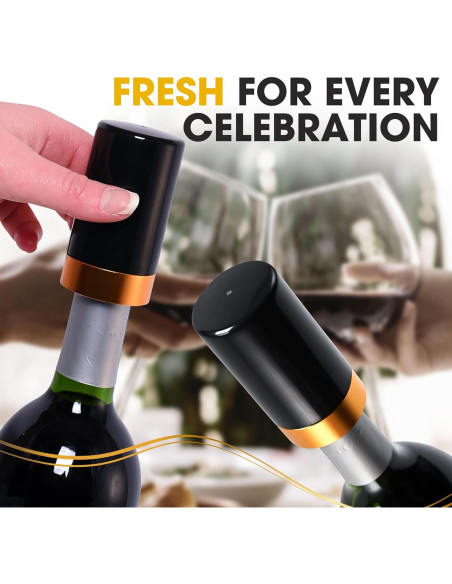 Tapón y Bomba de Vino Eléctrico Berkware con Pantalla LED