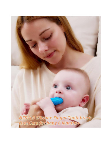 Cepillo de Dedo para Bebés NFSVLB 4 Piezas Silicona Suave