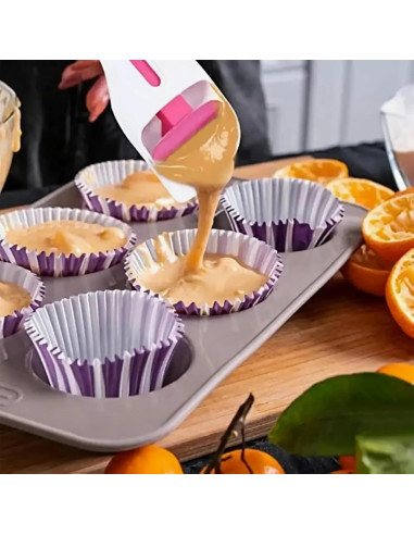 Dispensador de Masa para Cupcakes Genérico - Paquete de 2 Rosa