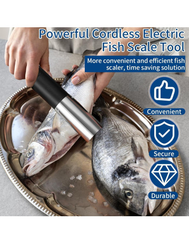 Escalador de Pescado Eléctrico JUSTHERE EFS-0623 Inoxidable