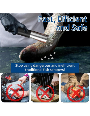 Escalador de Pescado Eléctrico JUSTHERE EFS-0623 Inoxidable