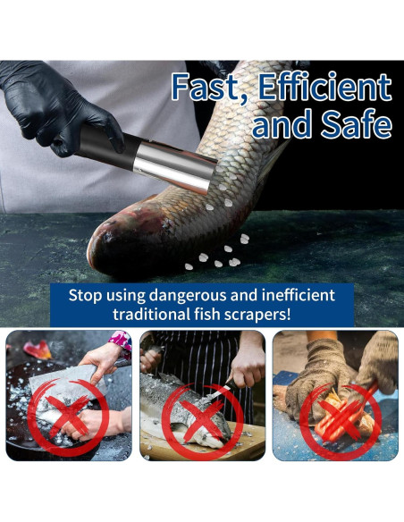 Escalador de Pescado Eléctrico JUSTHERE EFS-0623 Inoxidable