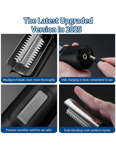 Escalador de Pescado Eléctrico JUSTHERE EFS-0623 Inoxidable