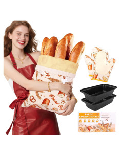 Juego de Bolsas de Pan LOKOZ de Cera de Abeja 43x33 cm