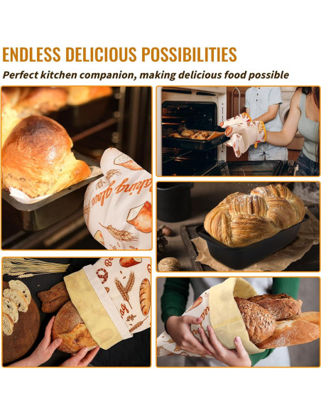 Juego de Bolsas de Pan LOKOZ de Cera de Abeja 43x33 cm