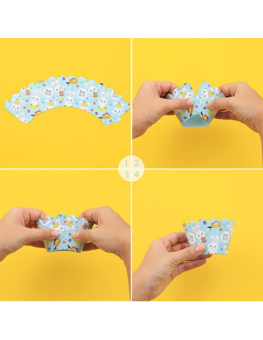 48 Piezas Decoraciones de Cupcakes de Pascua Boerni