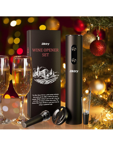 Abridor de Vino Eléctrico Elktry con Cortador y Vertedor