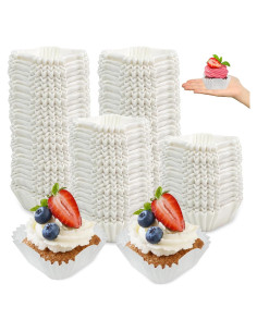 1000 Forros de Cupcake Cuadrados Desechables YEXEXINM Blancos