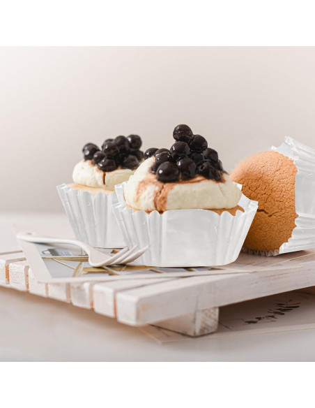 1000 Forros de Cupcake Cuadrados Desechables YEXEXINM Blancos