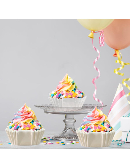 1000 Forros de Cupcake Cuadrados Desechables YEXEXINM Blancos