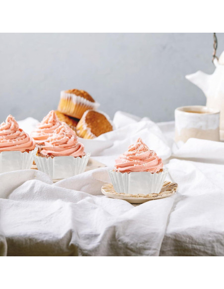 1000 Forros de Cupcake Cuadrados Desechables YEXEXINM Blancos