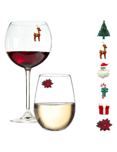 Set de 6 Marcadores Magnéticos Simply Charmed para Copas de Vino
