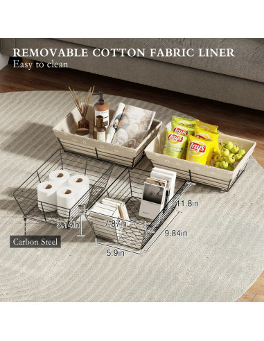 Cestas de Almacenamiento Estilo Granja CICUFY - 4 Unidades