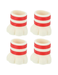 Protectores de Pierna de Silla uxcell 4 Pcs Silicona Rojo