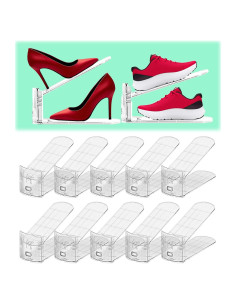 Organizador de Zapatos Euberla 12PACK Ajustable Transparente