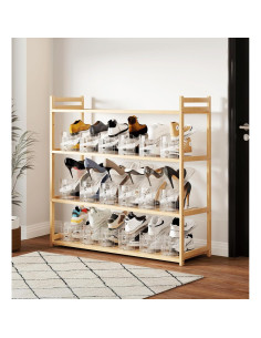 Organizador de Zapatos Euberla 12PACK Ajustable Transparente 2