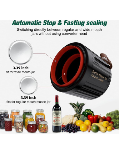 Sellador al vacío eléctrico ZenTong Infi 4 en 1 para frascos