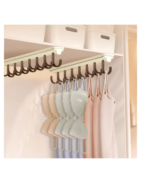 2 Perchas Ahorra Espacio Genérico con 14 Ganchos Antideslizantes