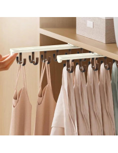 2 Perchas Ahorra Espacio Genérico con 14 Ganchos Antideslizantes 2