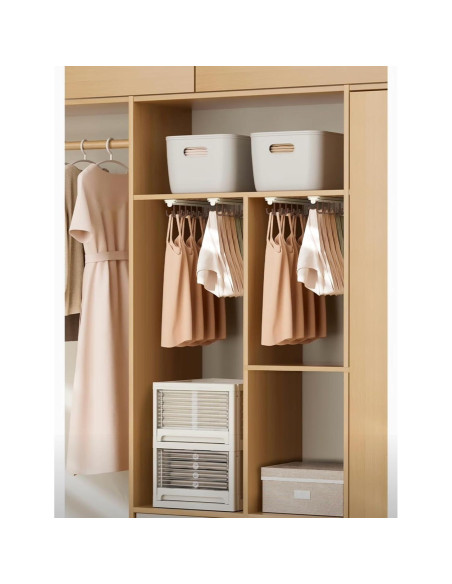 2 Perchas Ahorra Espacio Genérico con 14 Ganchos Antideslizantes