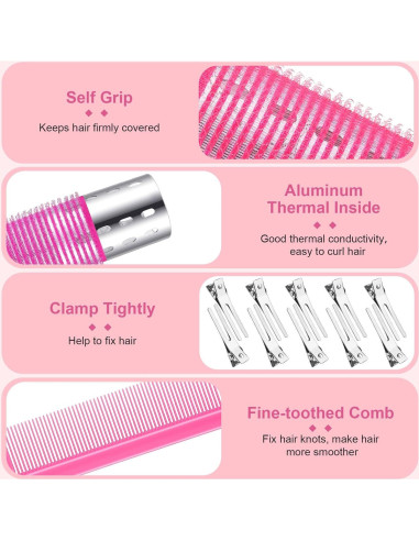 Juego de 37 Rulos Térmicos de Aluminio WILLBOND 3 Tamaños