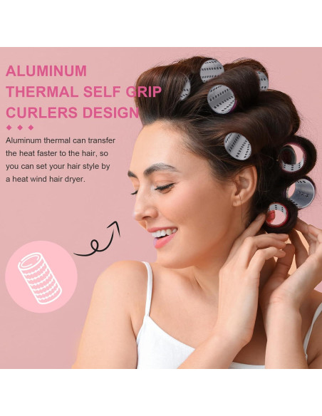 Juego de 37 Rulos Térmicos de Aluminio WILLBOND 3 Tamaños