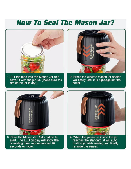 Sellador al vacío eléctrico ZenTong Infi 4 en 1 para frascos Sellador al vacío eléctrico ZenTong Infi 4 en 1 para frascos