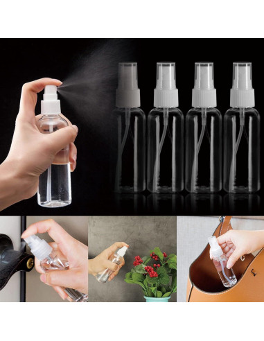 100 Botellas de Spray Reutilizables AODESTINY 30ml Plástico