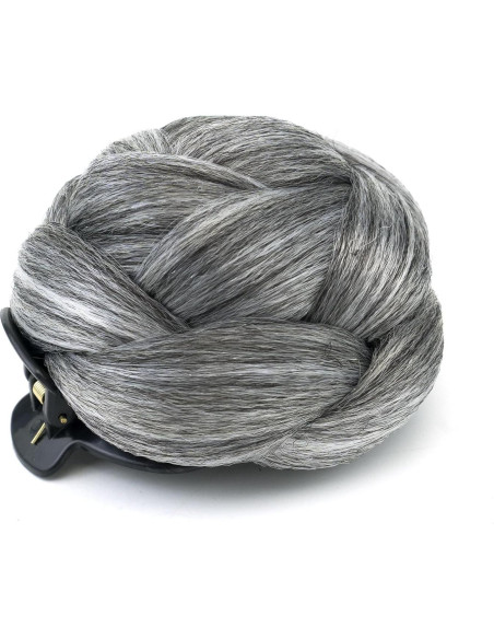 Chignon de Pelo Trenzado IMISSU Gris Accesorio para Cabello