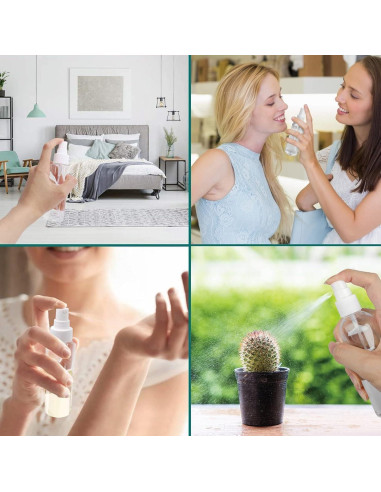 100 Botellas de Spray Reutilizables AODESTINY 30ml Plástico