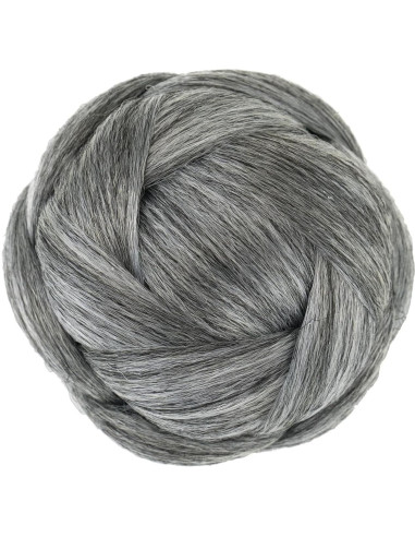 Chignon de Pelo Trenzado IMISSU Gris Accesorio para Cabello