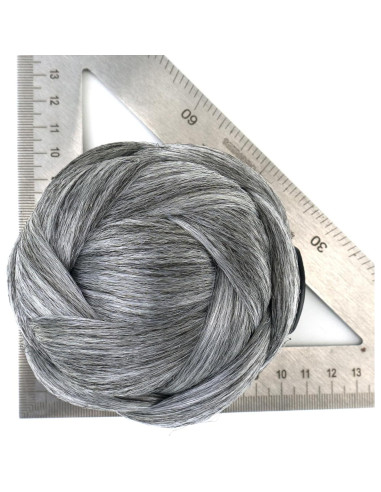 Chignon de Pelo Trenzado IMISSU Gris Accesorio para Cabello