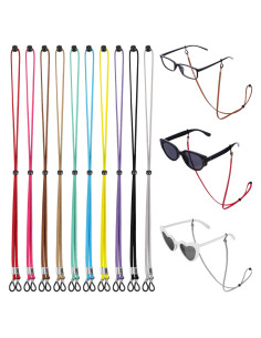 10 Correas Ajustables para Gafas WJIAAA - Multicolor 32 cm