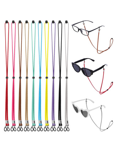 10 Correas Ajustables para Gafas WJIAAA - Multicolor 32 cm