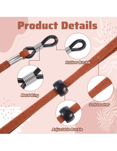 10 Correas Ajustables para Gafas WJIAAA - Multicolor 32 cm