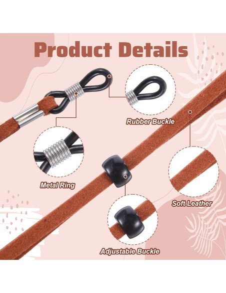 10 Correas Ajustables para Gafas WJIAAA - Multicolor 32 cm